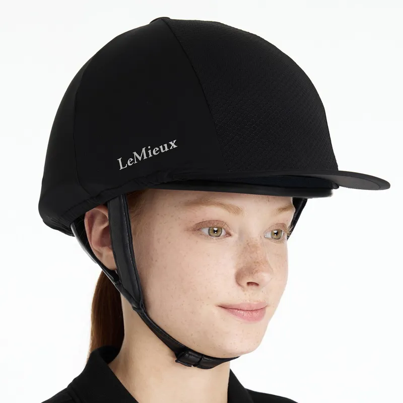 LeMieux Pro Mesh Helmet Cover - Black-2