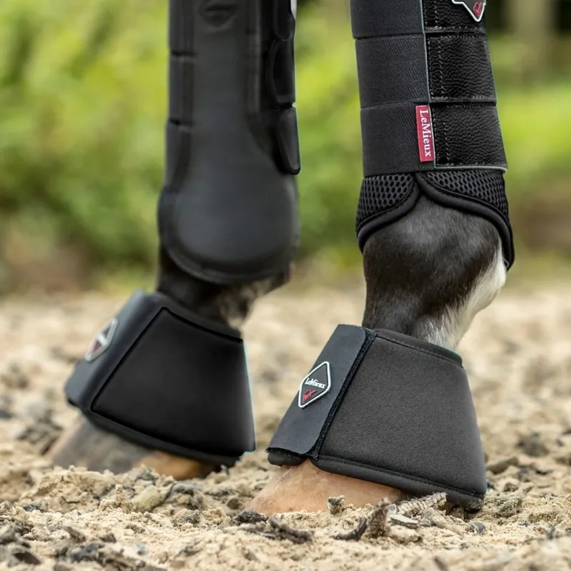 LeMieux Soft Shell Bell Boots - Black-2