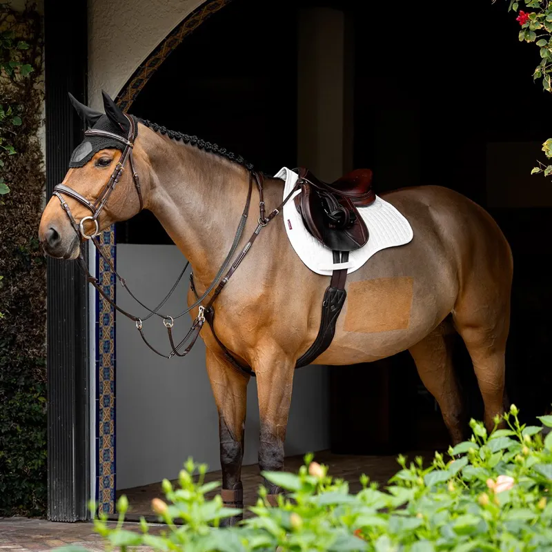 LeMieux ProSorb Plain 2-Pocket All Purpose Saddle Pad - White-1