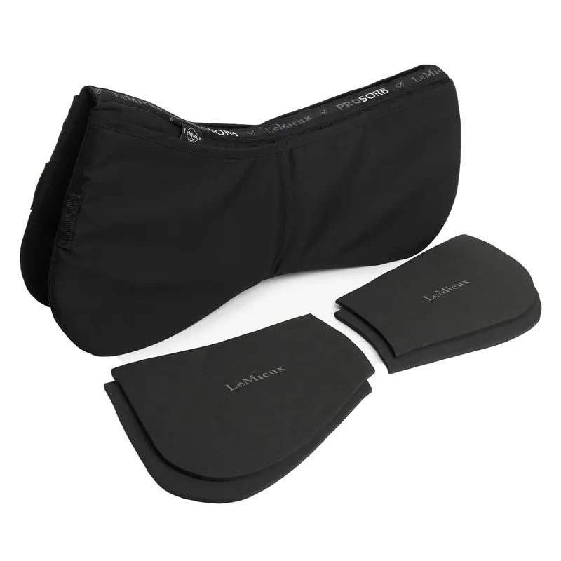 LeMieux ProSorb 2-Pocket Plain Half Pad - Black