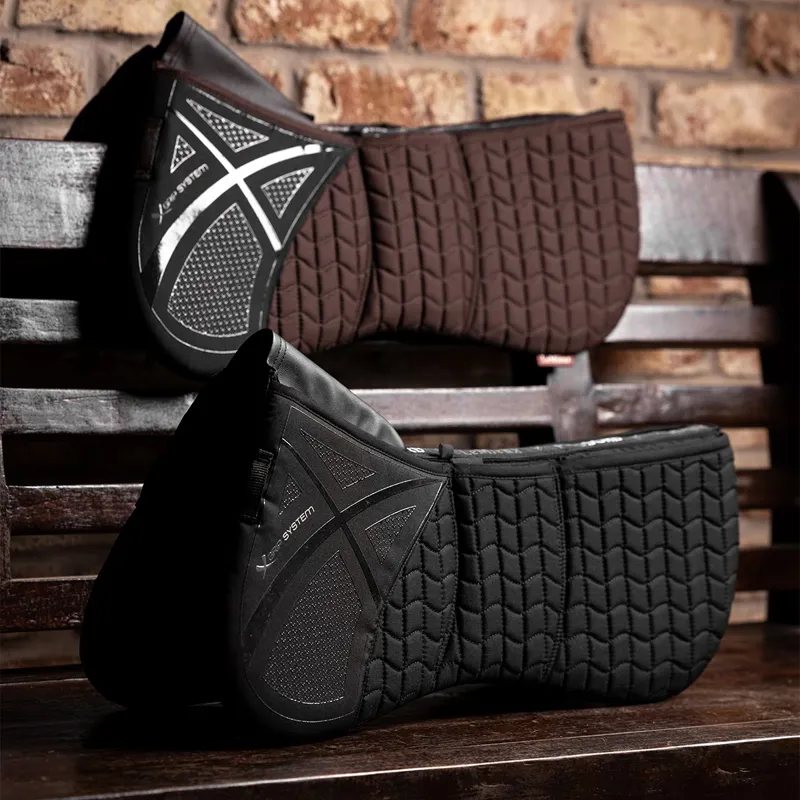 LeMieux ProSorb 3-Pocket Quilted Half Pad - Black-2