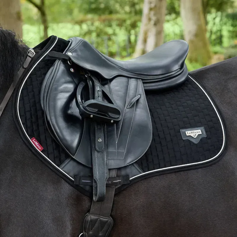 LeMieux Puissance Close Contact Square Saddle Pad - Black-1