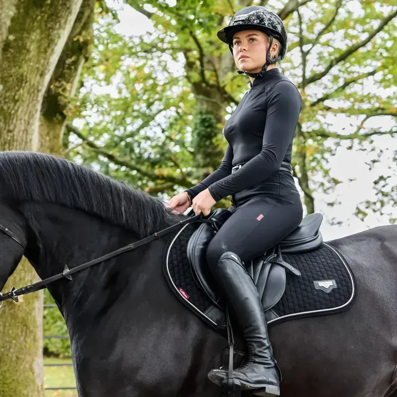LeMieux Puissance Close Contact Square Saddle Pad - Black-2
