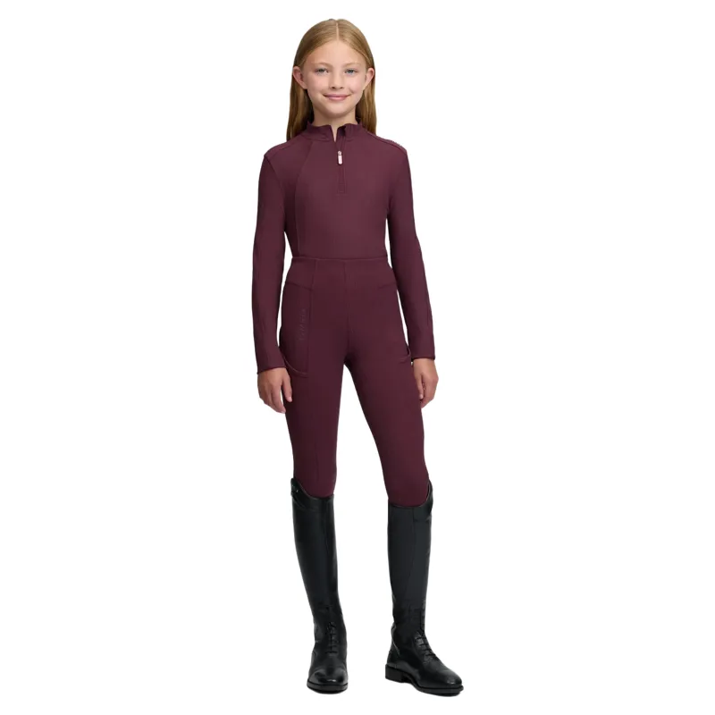 LeMieux Young Rider Raye Ribbed Base Layer - Bramble-5