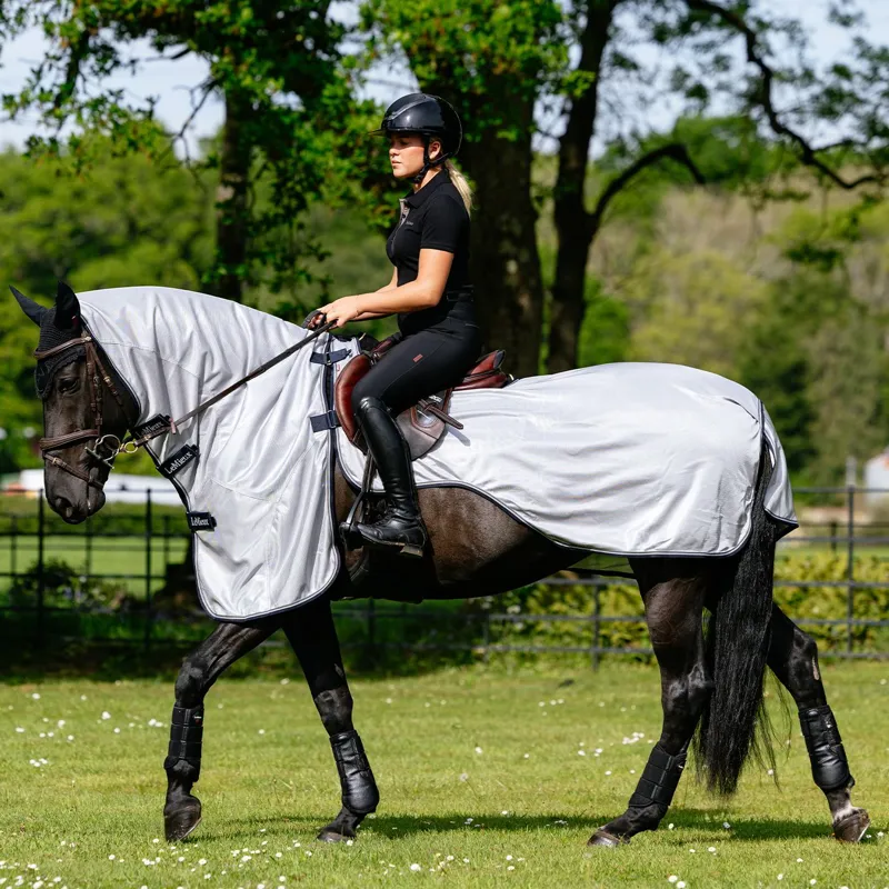 LeMieux Detachable Neck Ride-On Fly Sheet - Grey-2