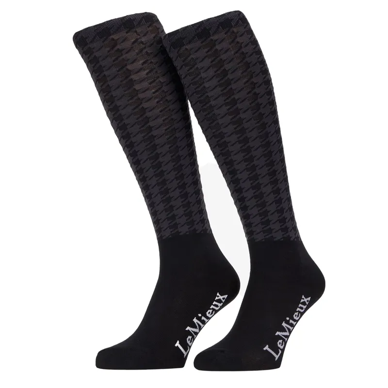 LeMieux Competition Riding Socks - Aspen/Houndstooth