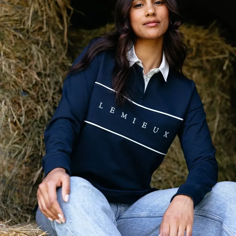 LeMieux Rochelle Womens Rugby Shirt - Navy-4
