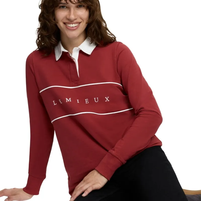 LeMieux Rochelle Women's Rugby Shirt - Russet-6