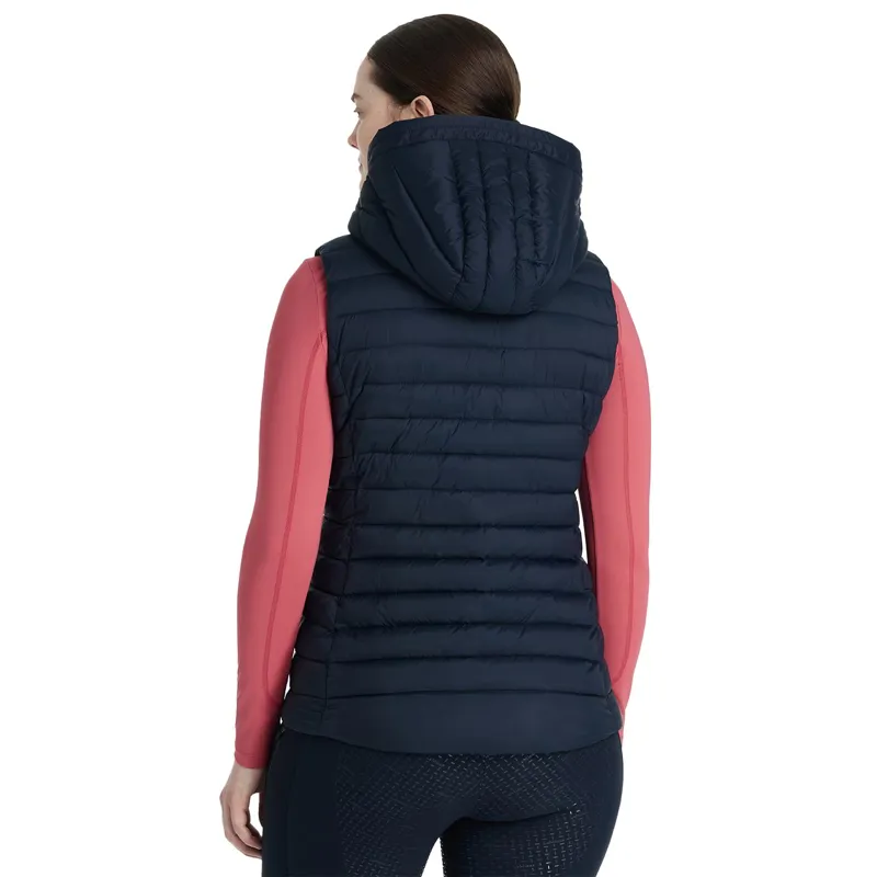 LeMieux Rose Women's Hooded Puffer Vest - Navy-1