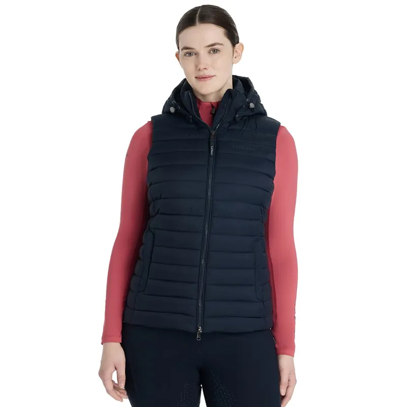 LeMieux Rose Women's Hooded Puffer Vest - Navy