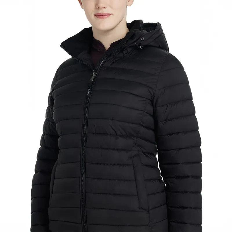 LeMieux Rose Women's Hooded Puffer Jacket - Navy-2