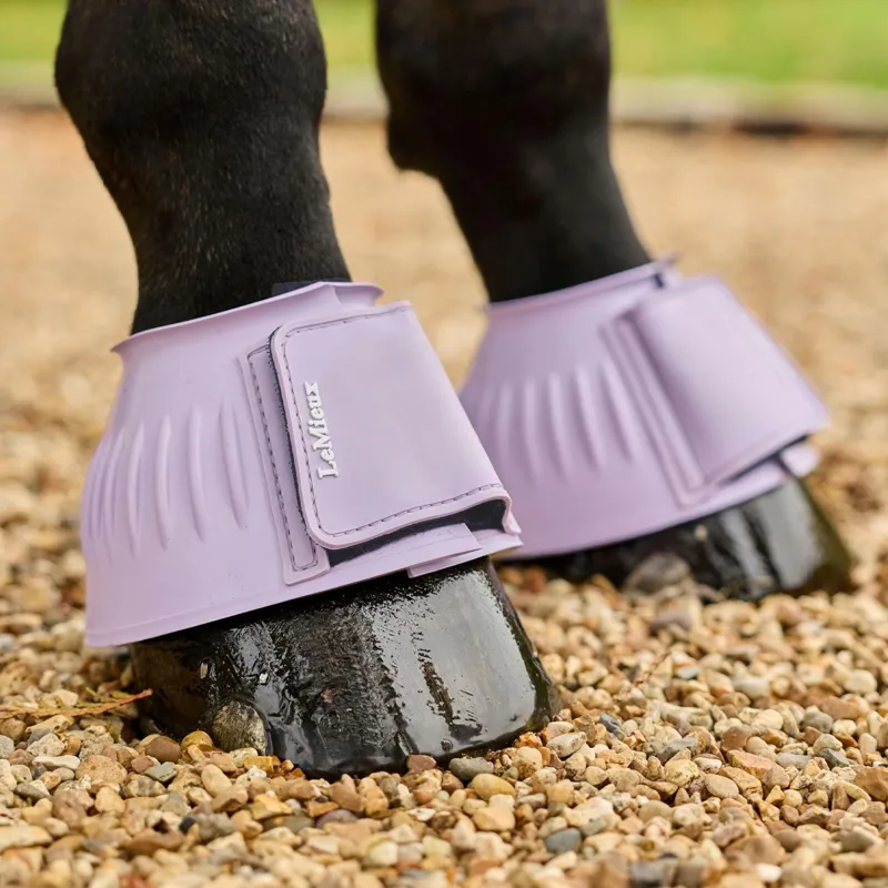 LeMieux Rubber Bell Boots - Lilac-1