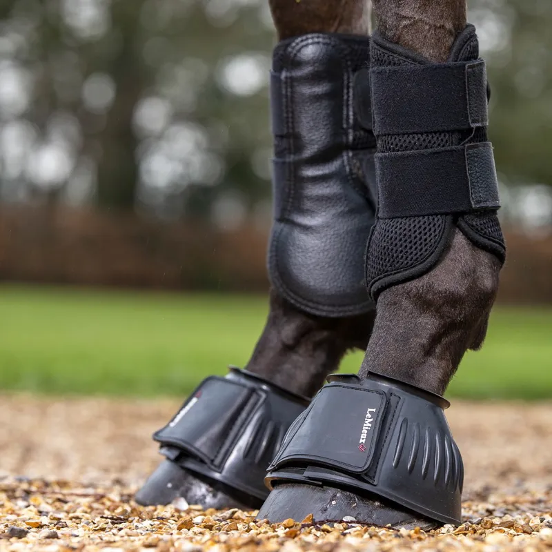 LeMieux Rubber Bell Boots - Black-2