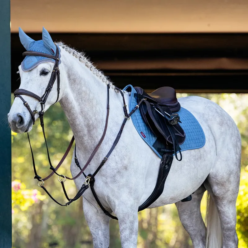 LeMieux Suede Close Contact Saddle Pad - Ice Blue-1