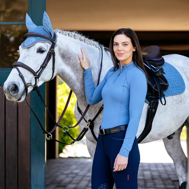 LeMieux Suede Close Contact Saddle Pad - Ice Blue-3