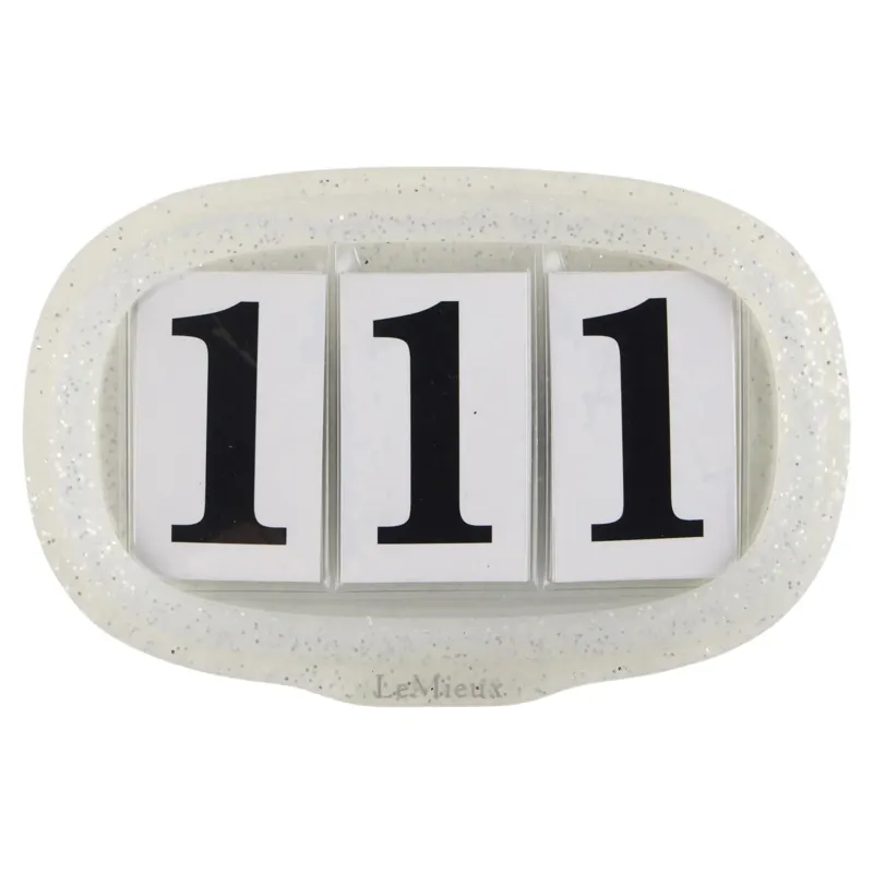 LeMieux Saddle Pad Number Holder - Silver/Glitter