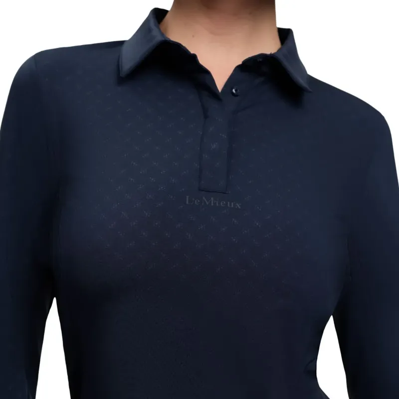 LeMieux Sarah Women's Shirt Base Layer - Navy Patterned-5