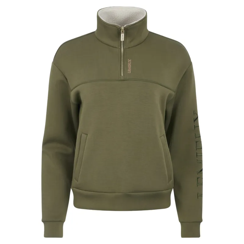 LeMieux Scarlet Women's 1/4 Zip Sweatshirt - Willow Green-1