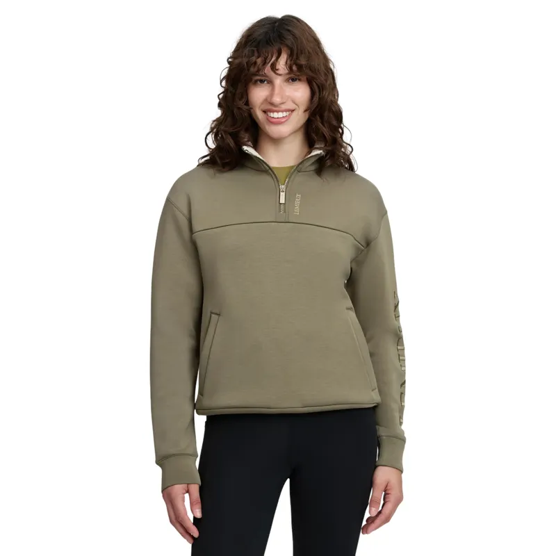 LeMieux Scarlet Women's 1/4 Zip Sweatshirt - Willow Green