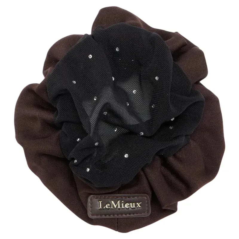 LeMieux Scrunchie with Crystal Hairnet - Brown/Black