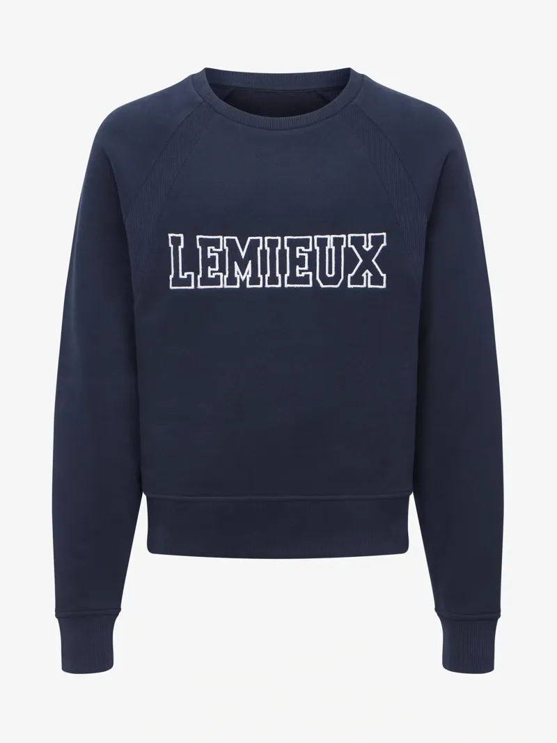 LeMieux Young Rider Shay Varsity Crew Sweatshirt - Navy-1
