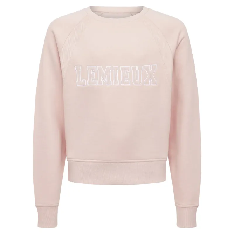 LeMieux Young Rider Shay Varsity Crew Sweater - Petal-2