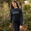 LeMieux Young Rider Shay Varsity Crew Sweatshirt - Navy