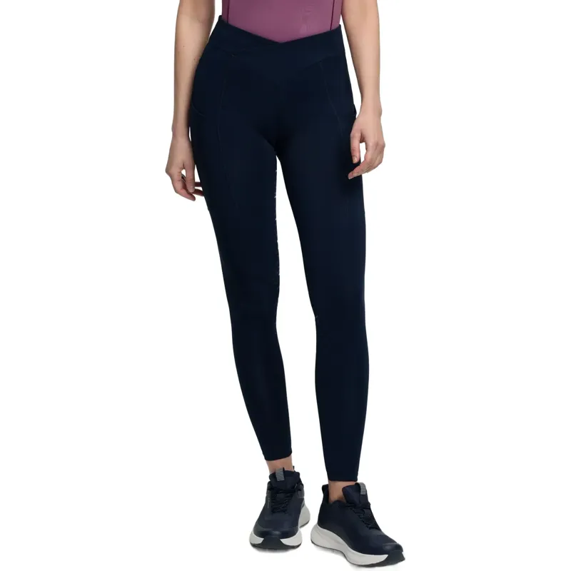 LeMieux Simone Cross Over Half Grip Women's Pull-On Breeches - Navy-2