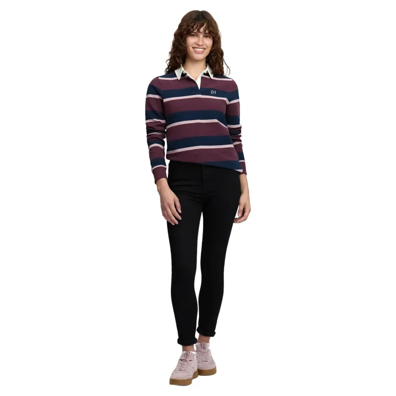 LeMieux Sloane Women's Striped Rugby Shirt - Bramble-4