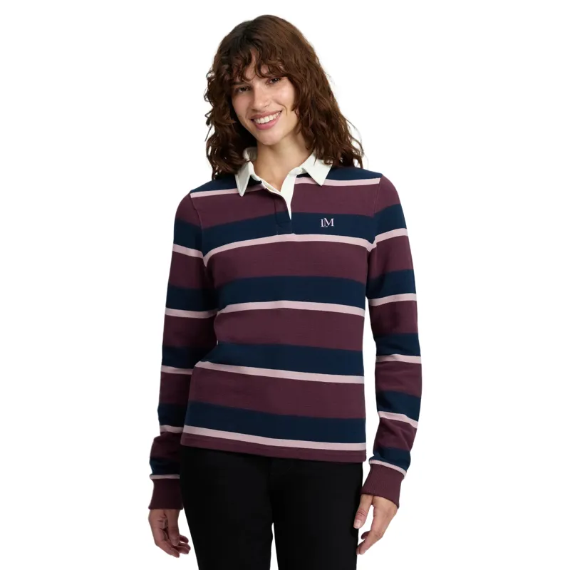 LeMieux Sloane Women's Striped Rugby Shirt - Bramble