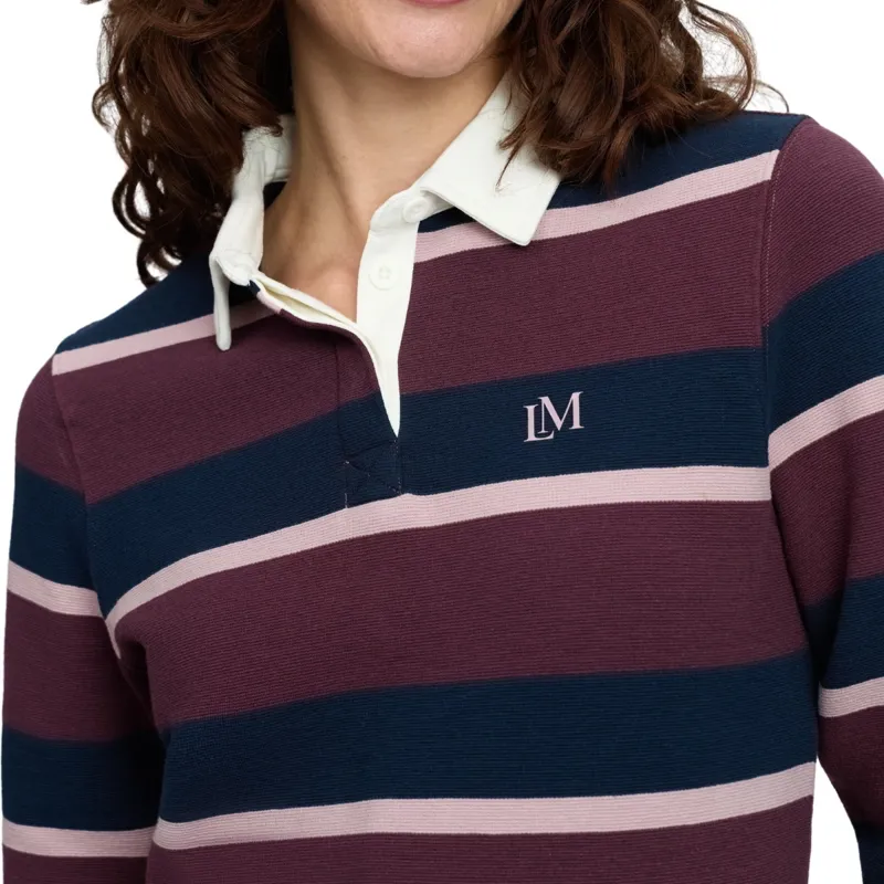 LeMieux Sloane Women's Striped Rugby Shirt - Bramble-5