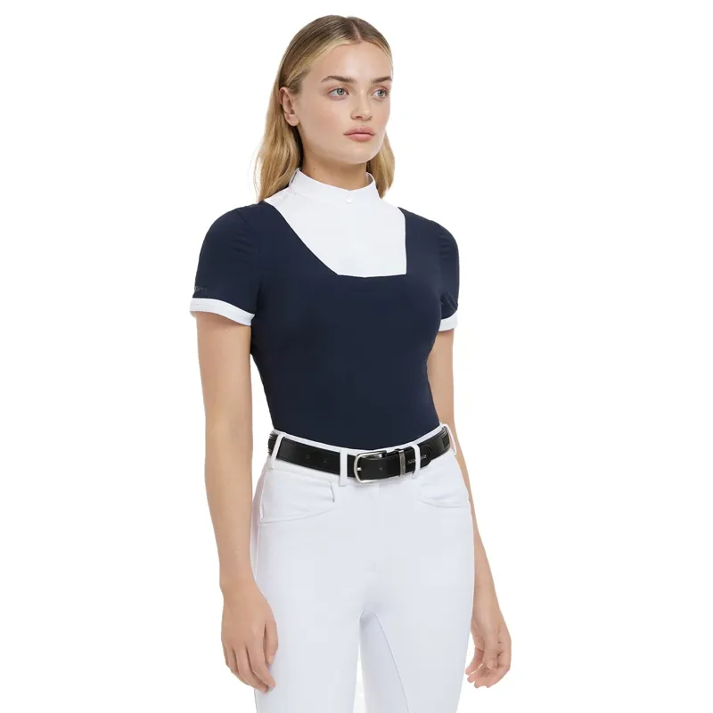 LeMieux Sophia Ladies Short Sleeve Show Shirt - Navy-4