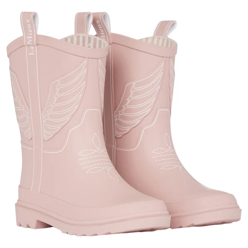 LeMieux Splash Western Junior Rain Boots - Pink