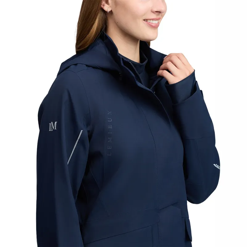 LeMieux Stormwear Performance Women's Waterproof Riding Coat - Navy-6