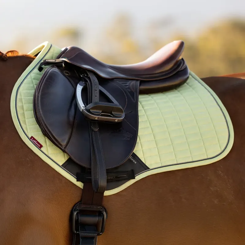 LeMieux Suede Close Contact Saddle Pad - Macaron-1