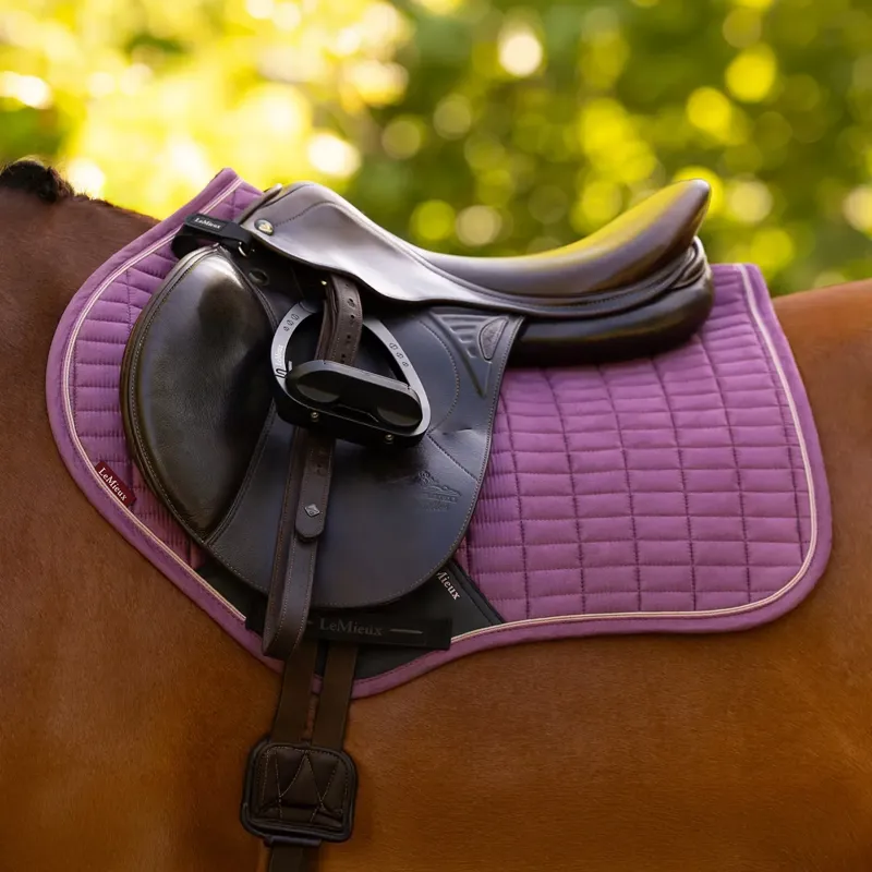 LeMieux Suede Close Contact Saddle Pad - Mallow-1
