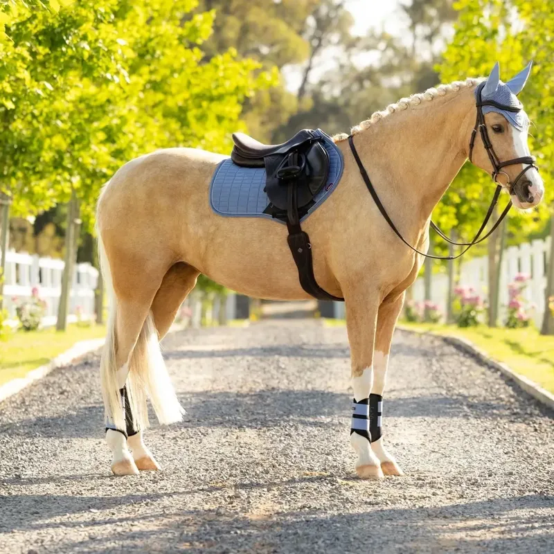 LeMieux Suede Close Contact Saddle Pad - Powder Blue-2