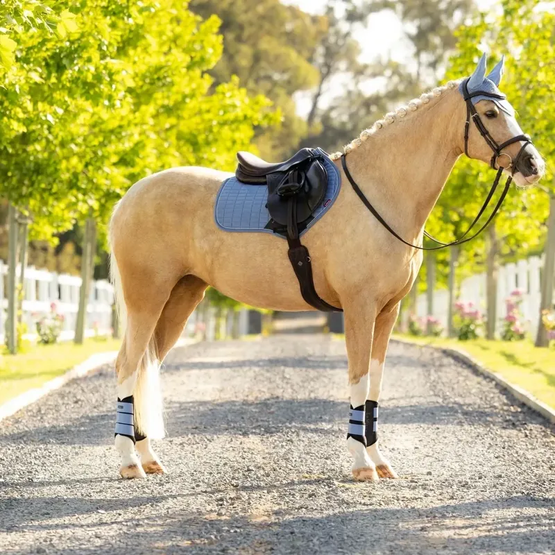 LeMieux Suede Close Contact Saddle Pad - Powder Blue-3