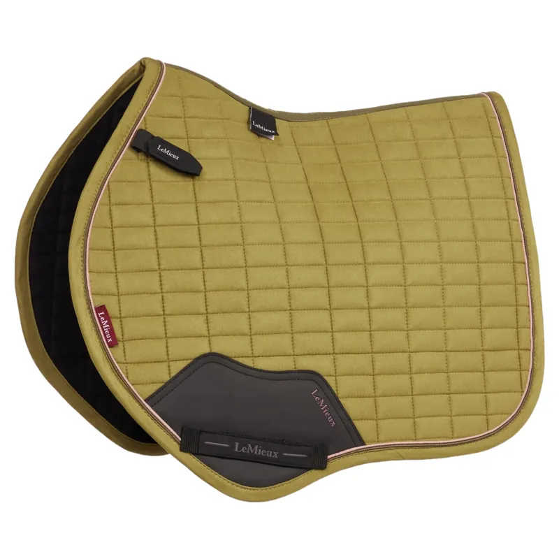 LeMieux Suede Close Contact Saddle Pad - Gooseberry