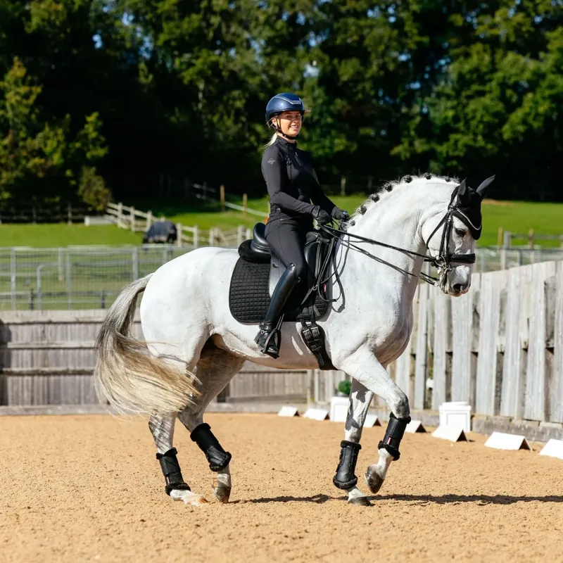 LeMieux Suede Dressage Saddle Pad - Black-1