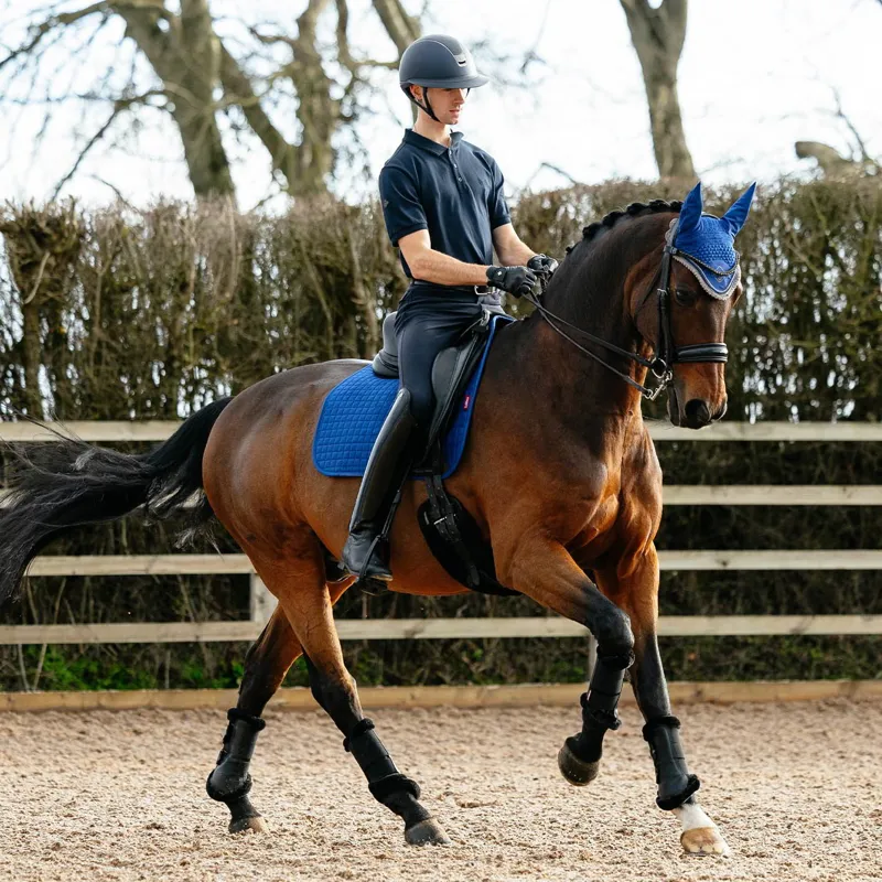 LeMieux Suede Dressage Saddle Pad - Benetton Blue-2