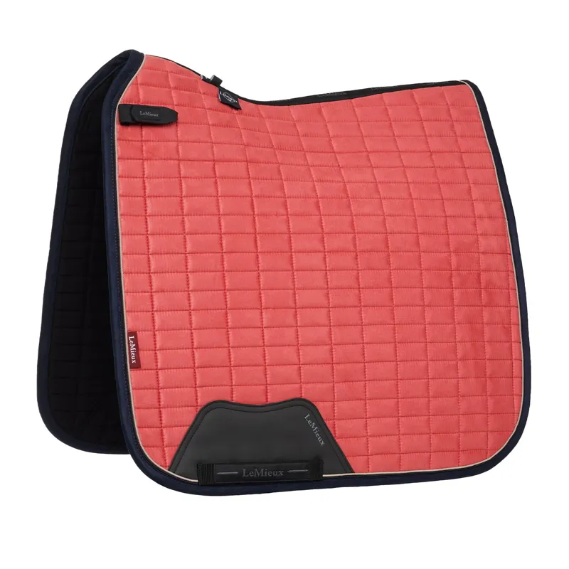 LeMieux Suede Dressage Saddle Pad - Cranberry