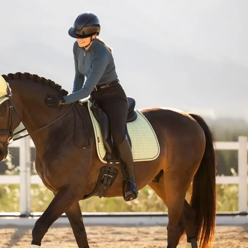 LeMieux Suede Dressage Saddle Pad - Macaron-3