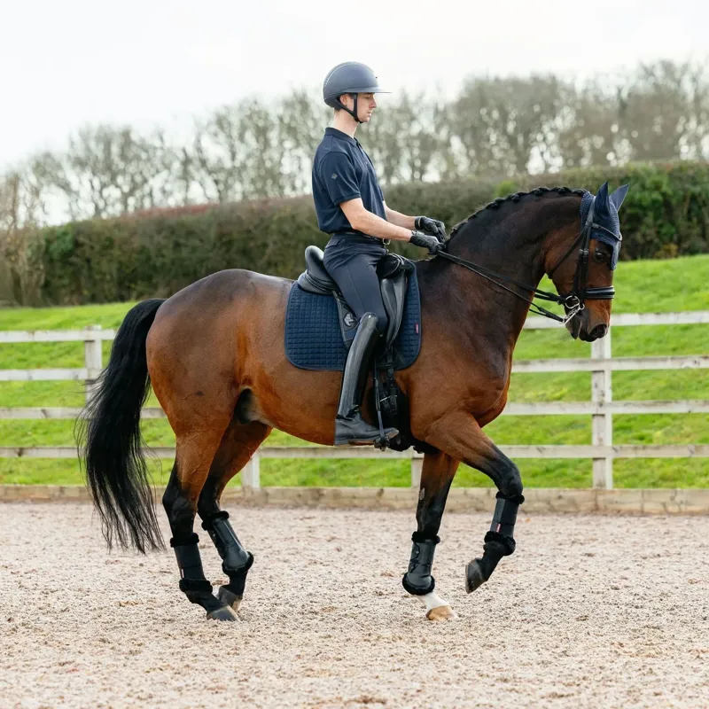 LeMieux Suede Dressage Saddle Pad - Navy-1