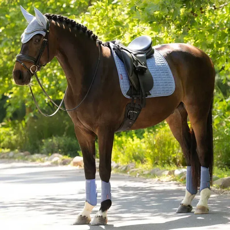 LeMieux Suede Dressage Saddle Pad - Powder Blue-2