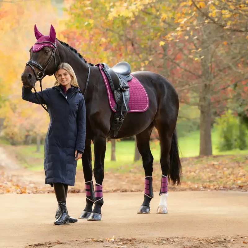LeMieux Suede Dressage Saddle Pad - Blackberry-3