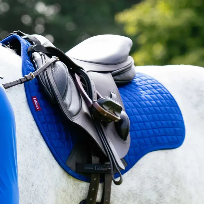 LeMieux Suede GP Saddle Pad - Benetton Blue-1