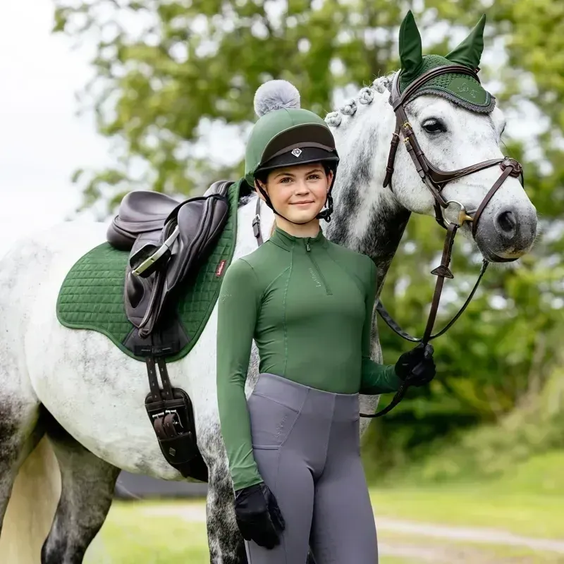 LeMieux Suede GP Saddle Pad - Hunter Green-1