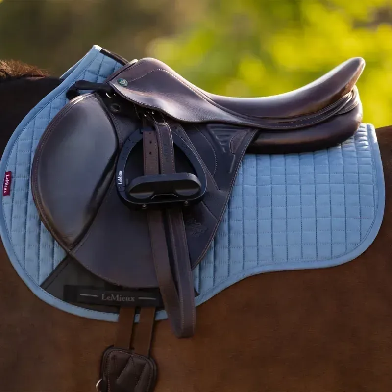 LeMieux Suede GP Saddle Pad - Ice Blue-1