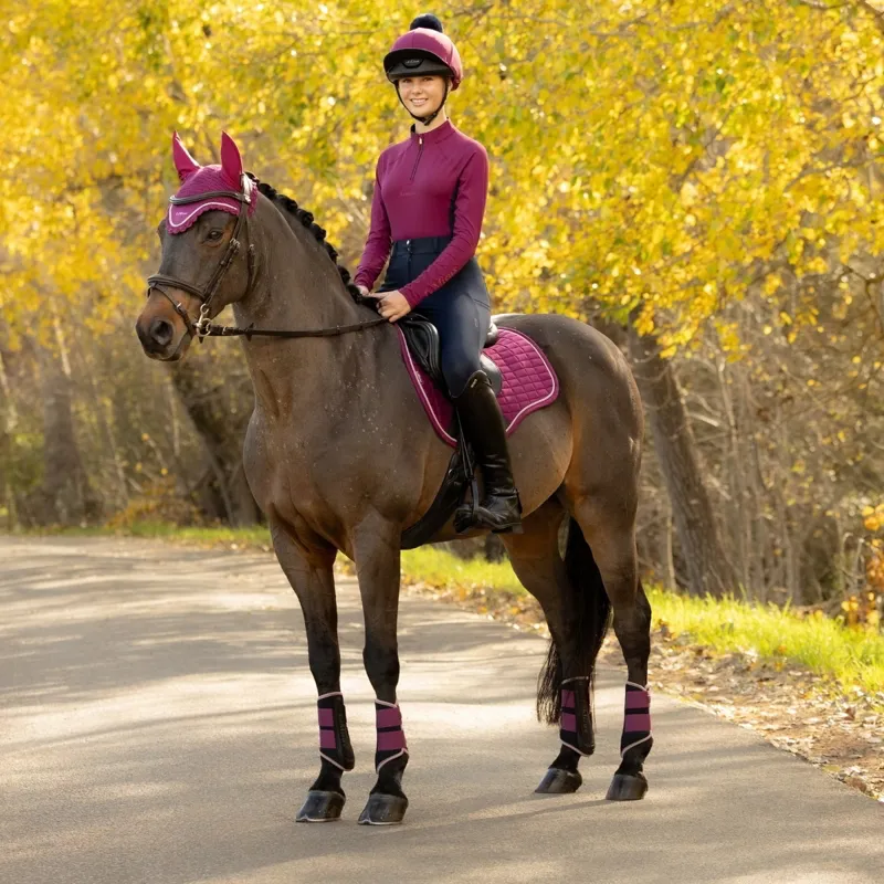 LeMieux Suede GP Saddle Pad - Blackberry-5